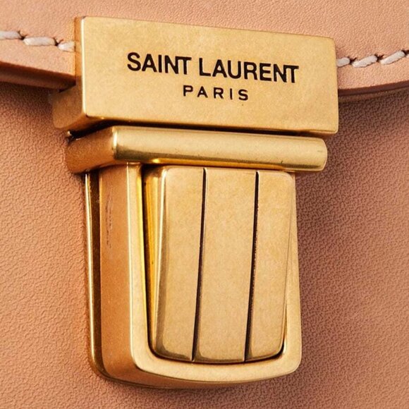 Yves Saint Laurent Beige Box Leather Medium Tuc Bag - Picture 5 of 10